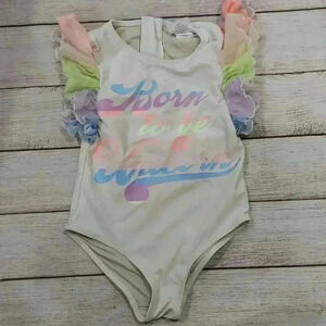 Unicorn One Piece Ruffle Swimsuit